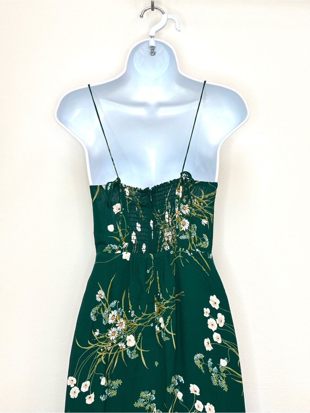 Reformation Juliette MIdi Dress Buena Emerald Green Floral Size 4P New - Picture 9 of 14